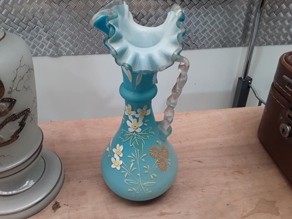 PICHET ÉMAILLÉE OPALINE BLEU 
