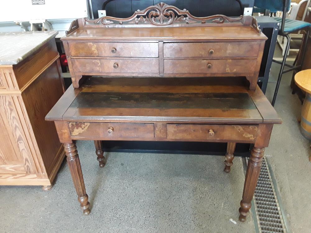 BUREAU BONHEUR DU JOUR EN NOYER 