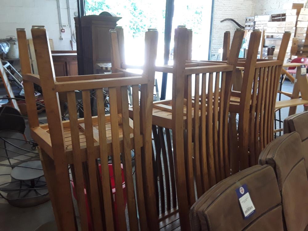SERIE DE 6 CHAISES EN TECK 