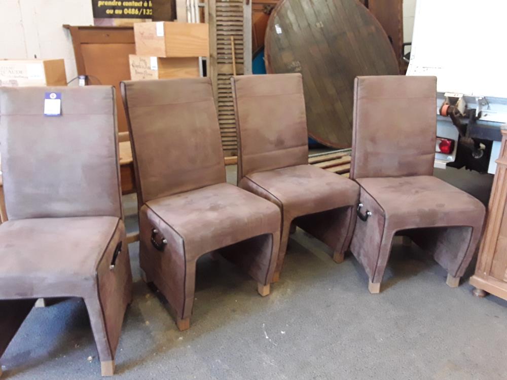 SERIE DE 4 CHAISES DESIGN 