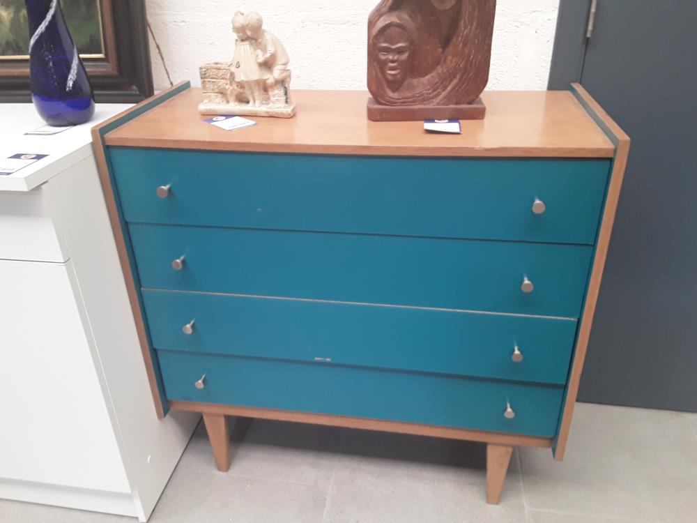 COMMODE ANNÉE 50 BLEU 