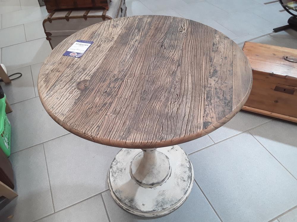 TBLE RONDE BOIS CÉRUSÉ (65 X 75 )
