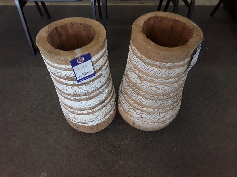 VASE ROND DECO POLYNÉSIENNE JARDIN PM