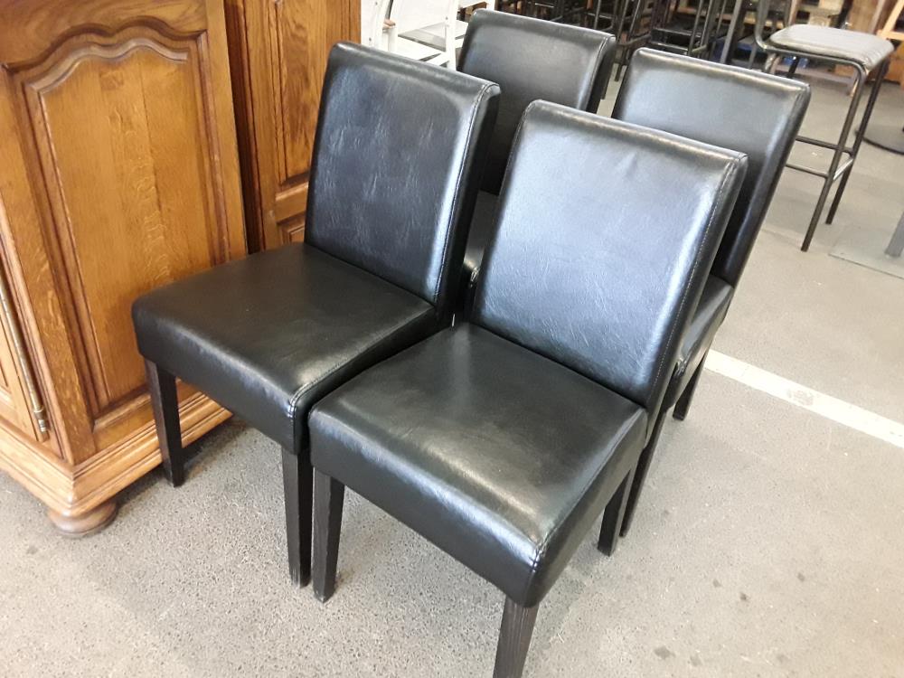SERIE DE 4 CHAISES CHOCOLAT 
