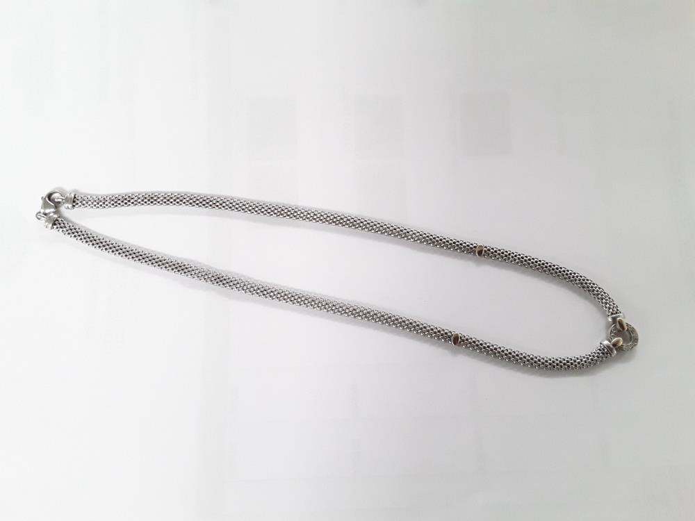 COLLIER ARGENT STERLING ET OR 14 CARATS