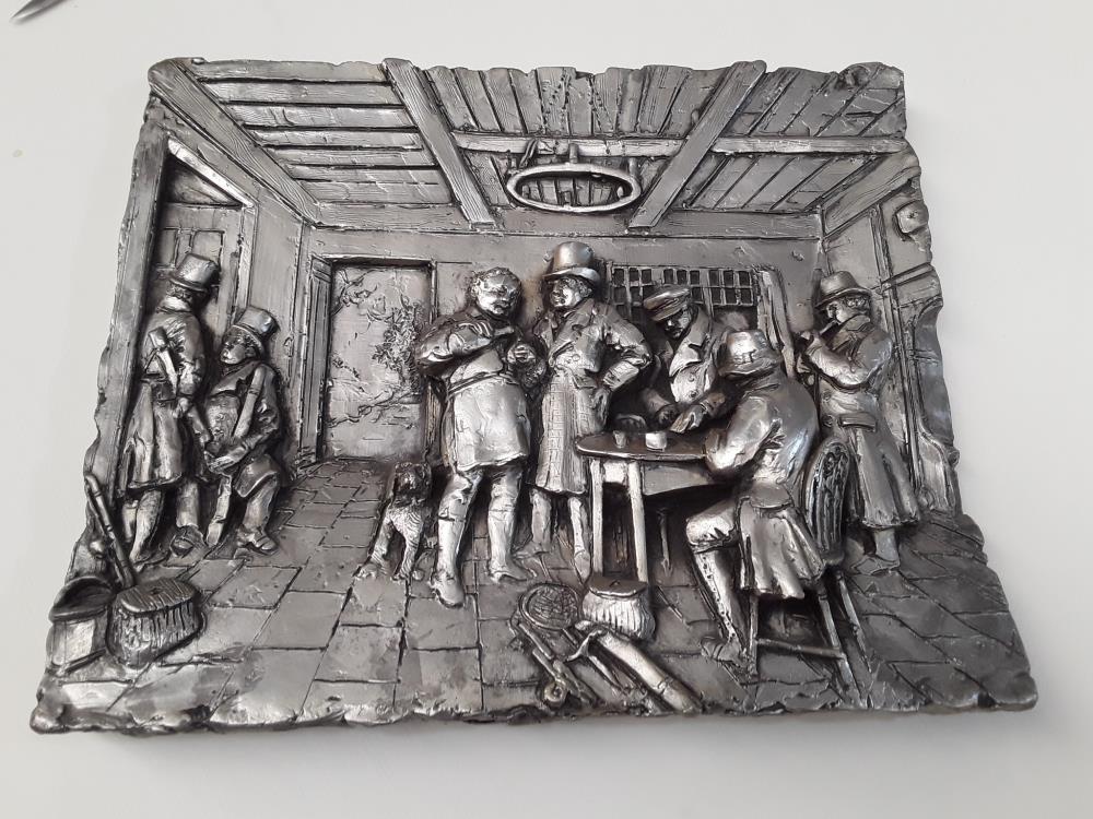 BAS RELIEF SCENE DE FIN 19EME