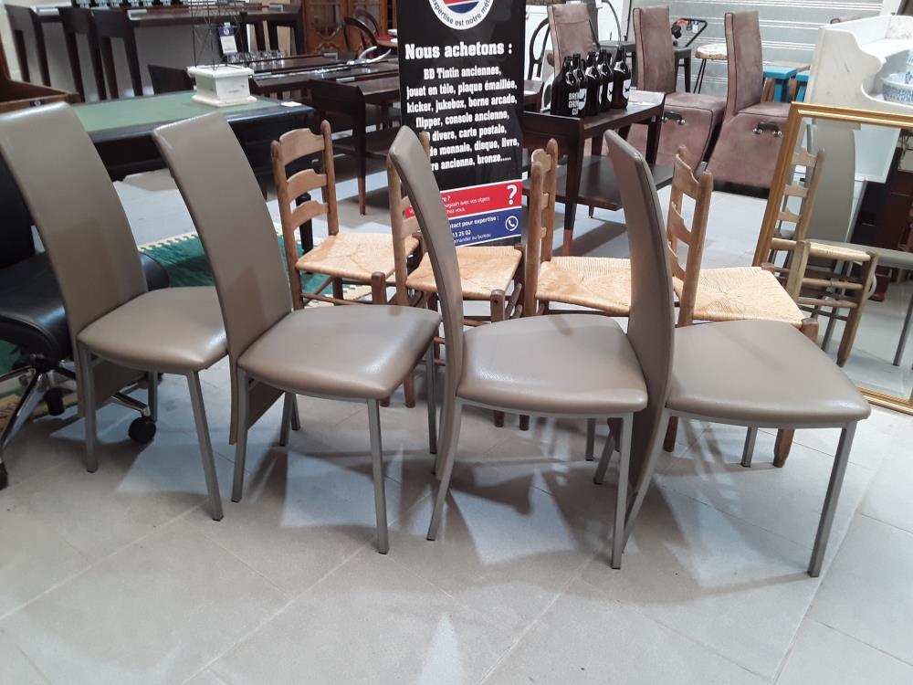 SERI DE 4 CHAISES BEIGE