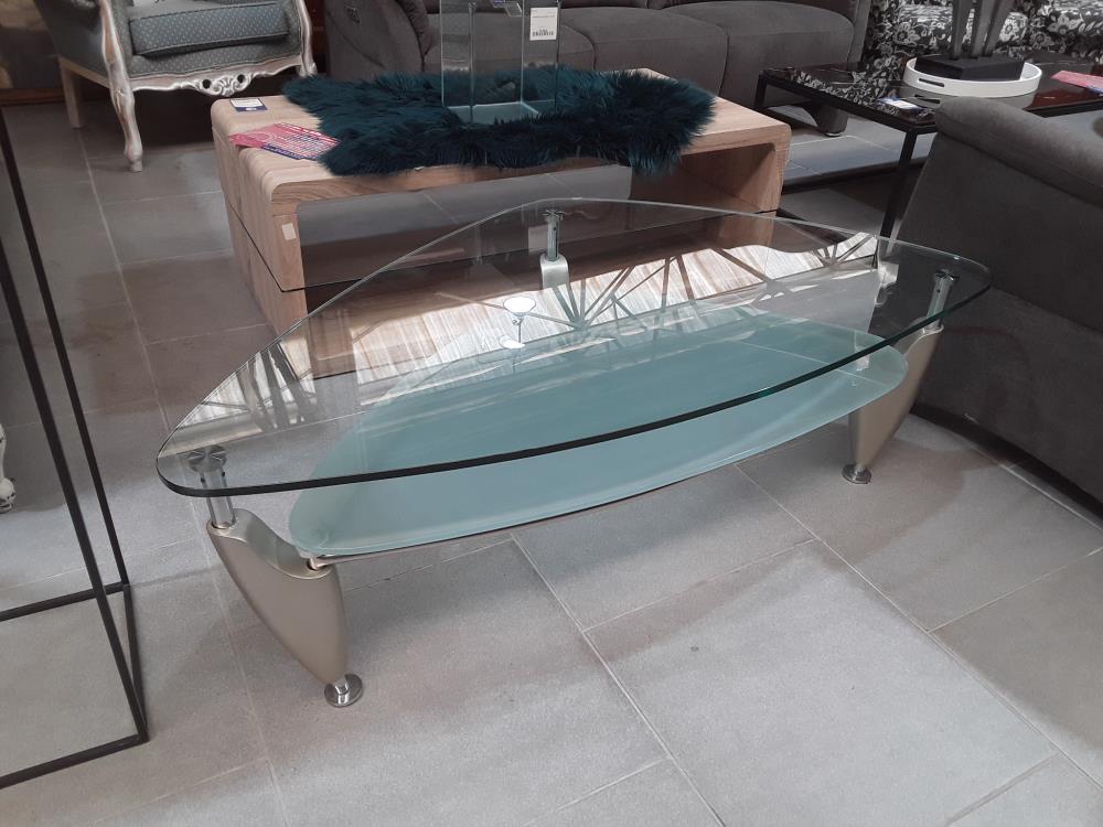 TABLE DE SALON DESIGN EN VERRE