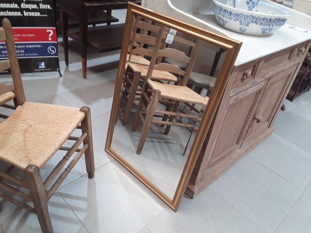 MIROIR DORE ET BISEAUTÉ