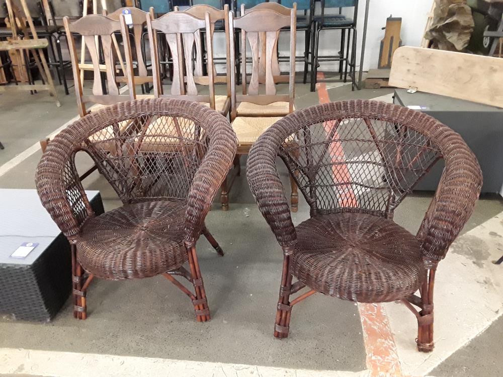 FAUTEUIL EN JONC TRESSÉ 