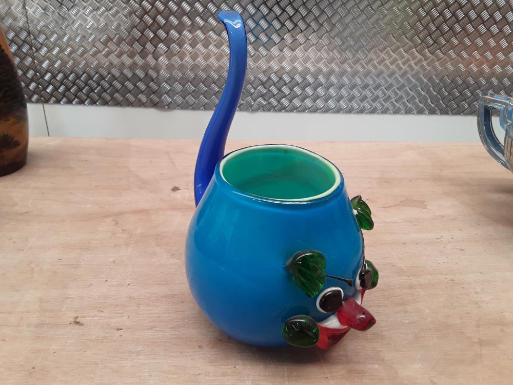 VASE MURANO BLEU ITALIE
