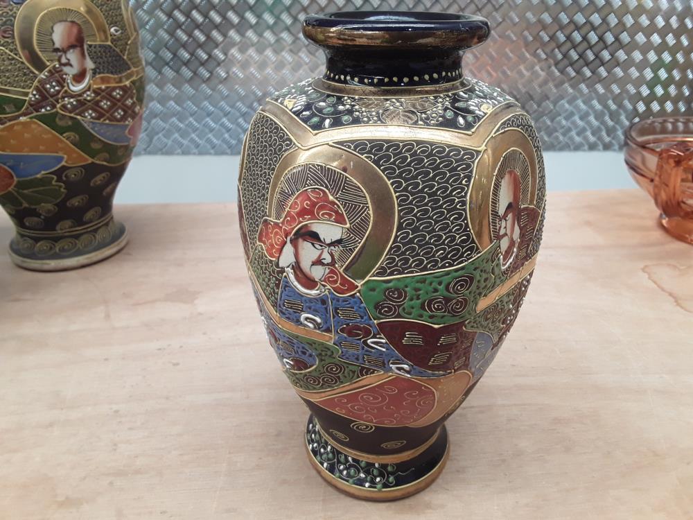 SATSUMA VASE MM JAPONAIS FIN 19EME FAIENCE ÉMAILLÉE 