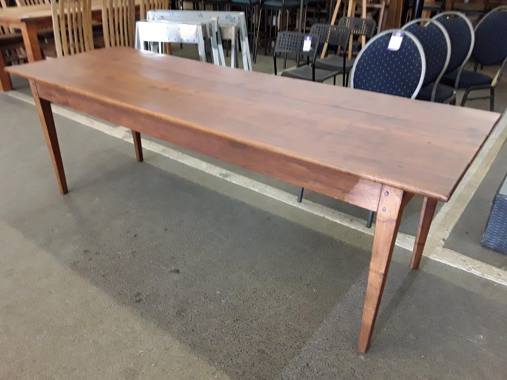 TABLE DE FERME EN CHENE MASSIF 2M2075CM