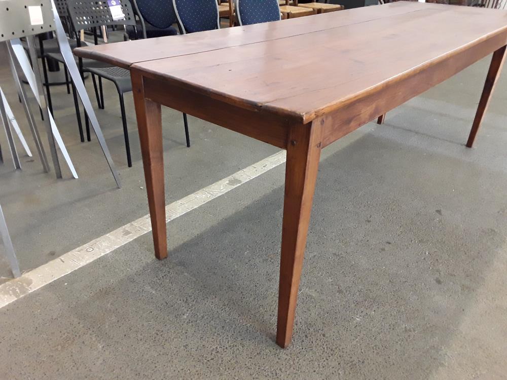 TABLE DE FERME EN CHENE MASSIF 2M2075CM