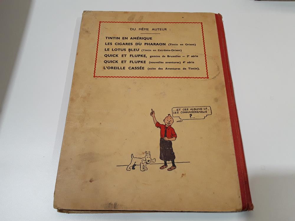 BD TINTIN AU CONGO NOIR ET BLANC A3 QUATRIÈME PLAT 1937