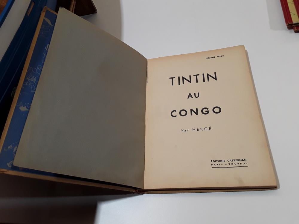 BD TINTIN AU CONGO NOIR ET BLANC A3 QUATRIÈME PLAT 1937