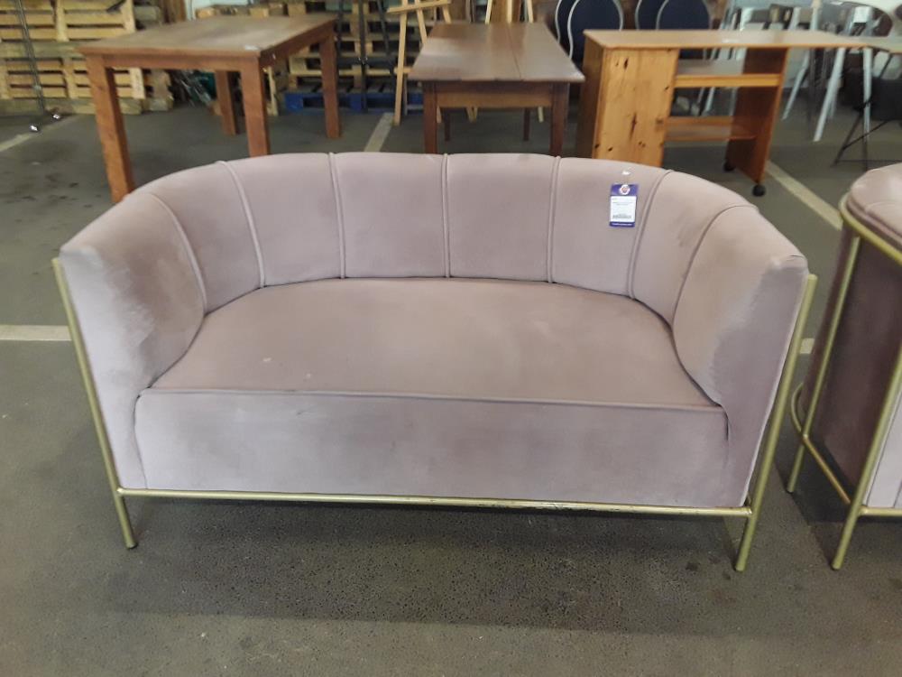 BANQUETTE ROSE DÉTENTE RETRO VINTAGE 