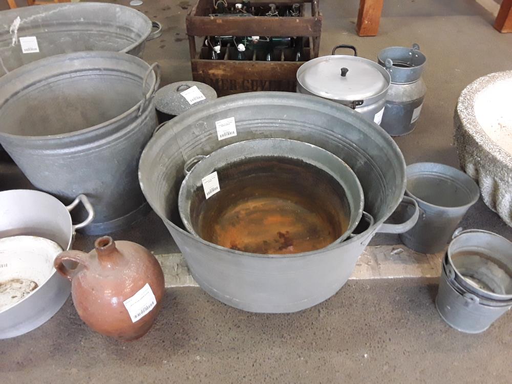 BASSINE EN ZINC RONDE GRAND MODÈLE 