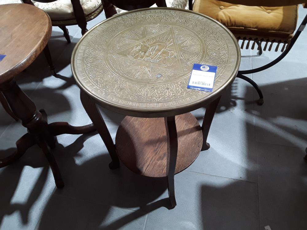 GUÉRIDON ART DÉCO + LAITON 