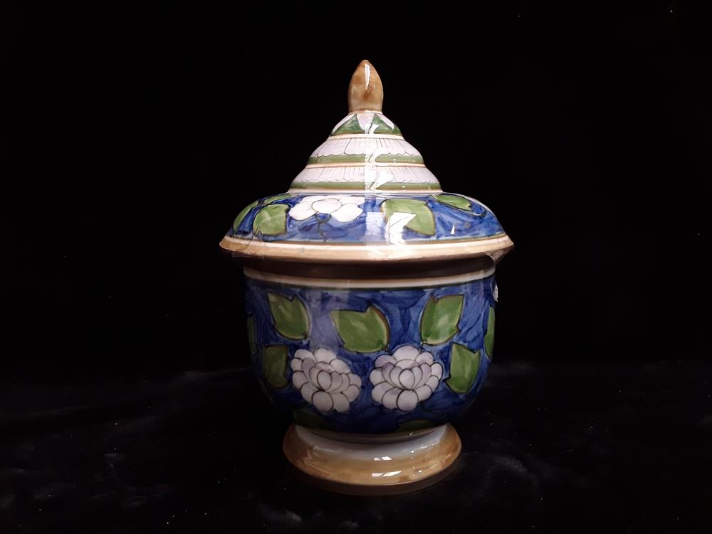 POT À THÉ EN FAIENCE PEINTE MAINS 