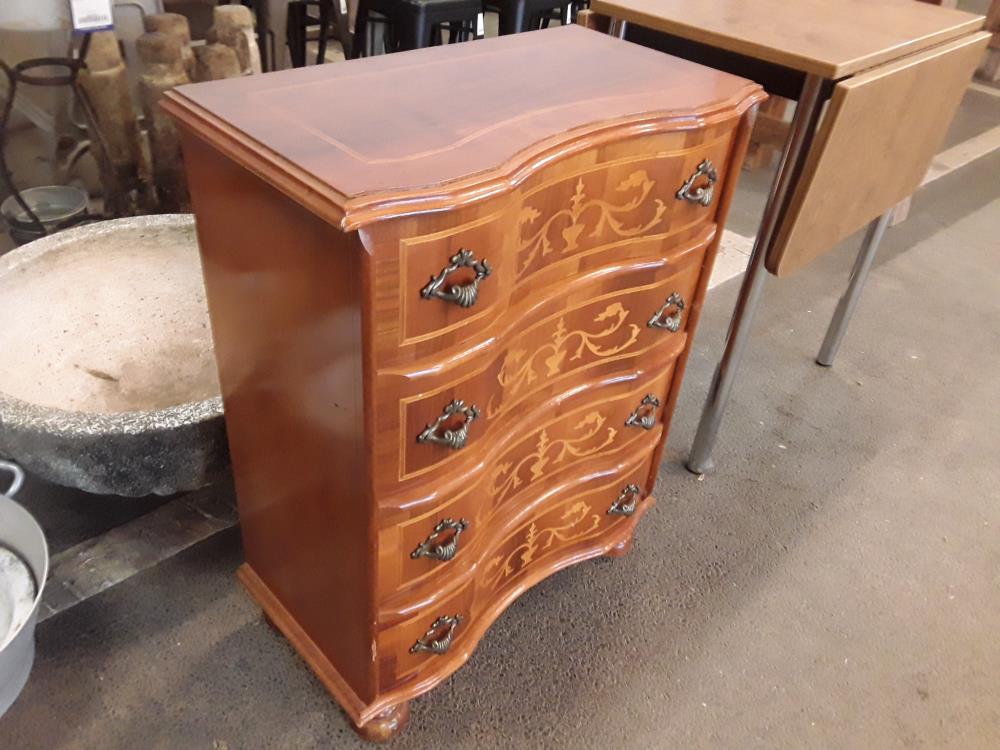COMMODE 4 TIROIRS MARQUETÉE