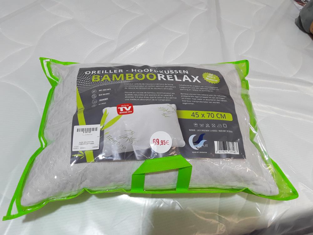 OREILLER BAMBOU RELAXATION 45/70