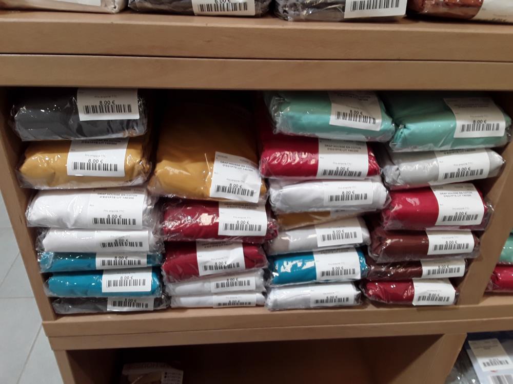 DRAP HOUSSE EN COTON D'EGYPTE LIT 140/200