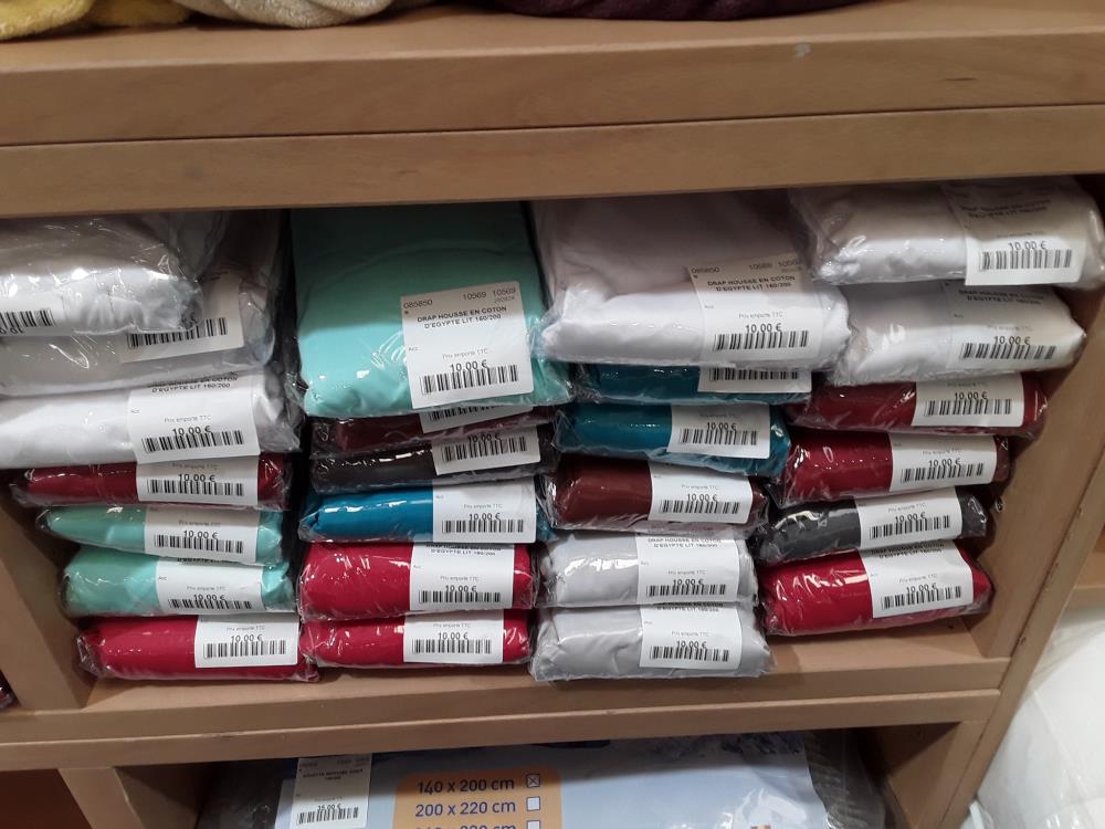 DRAP HOUSSE EN COTON D'EGYPTE LIT 160/200