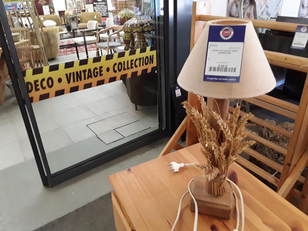 LAMPE DE CHEVET DECO CHAMPETRE 