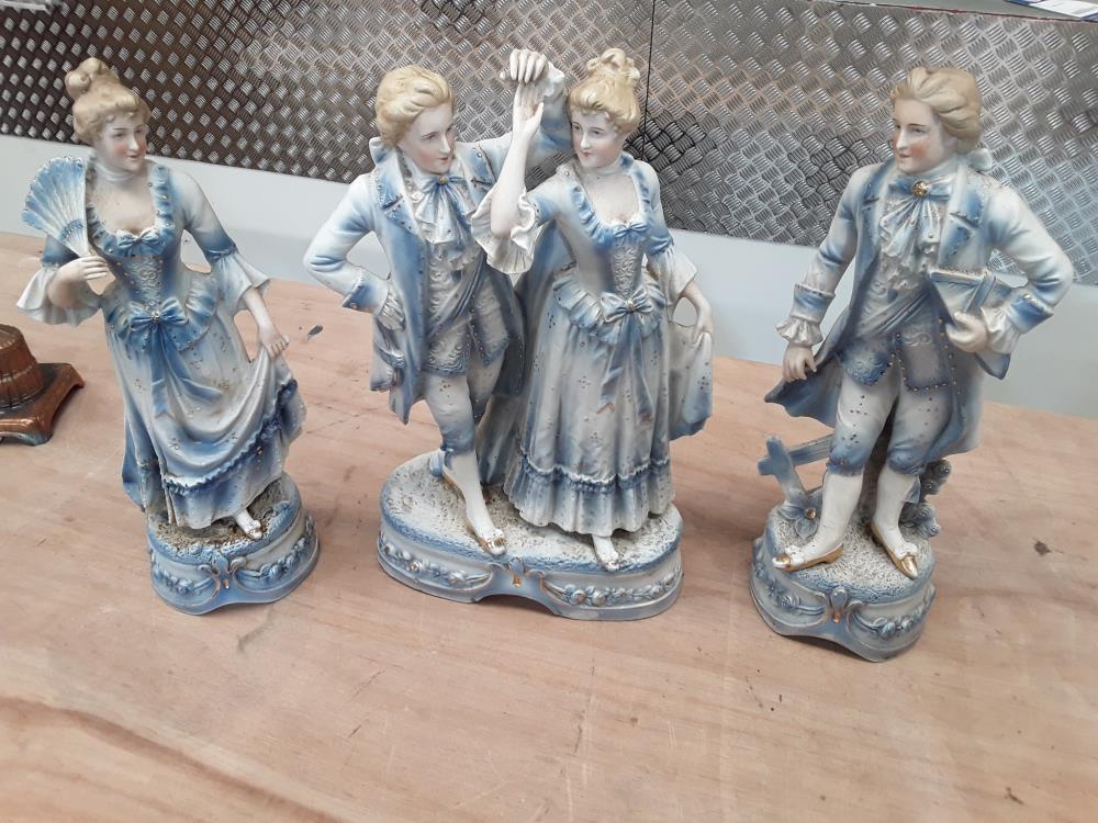 MARQUISE ET MARQUIS EN ANDENNE DECO DE CHEMINÉE 3 PIECES