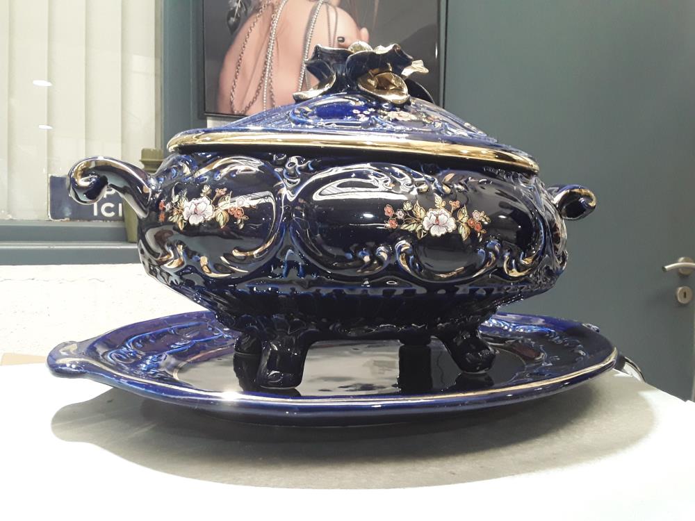 SOUPIERE DECO BLEU DE COBALT 