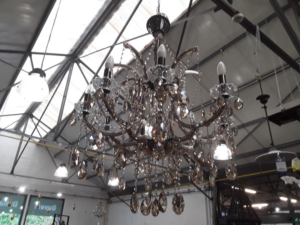 LUSTRE PAMPILLES DIAMANTS COMPLET AVEC ACCESSOIRES 