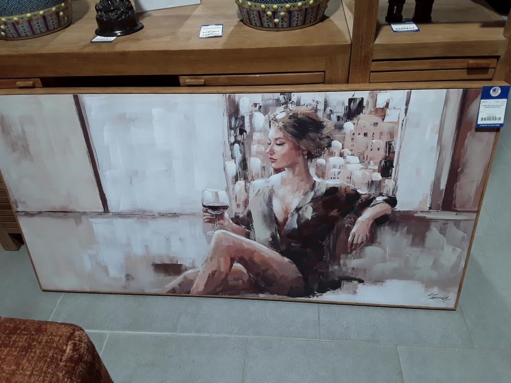CADRE PEINTURE SUR TOILE FEMME ROMANTIQUE 