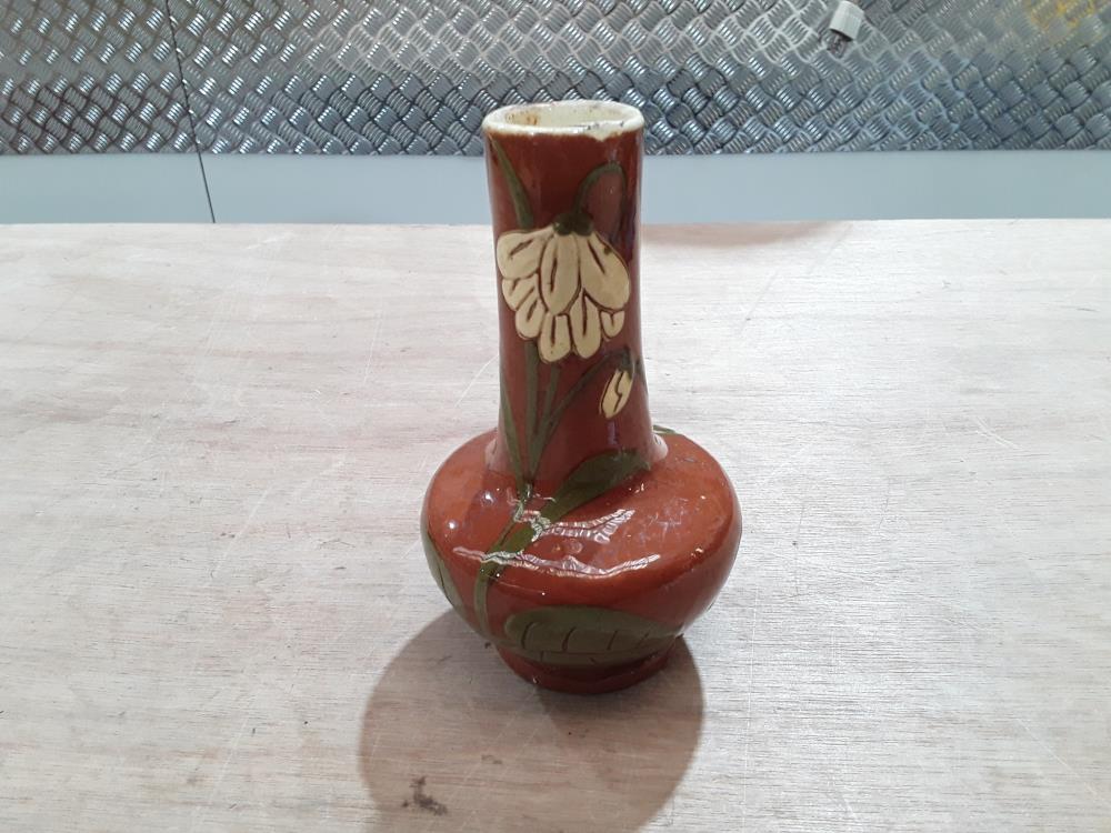 VASE TERRE CUITE EMAILLÉ PERCE NEIGE 