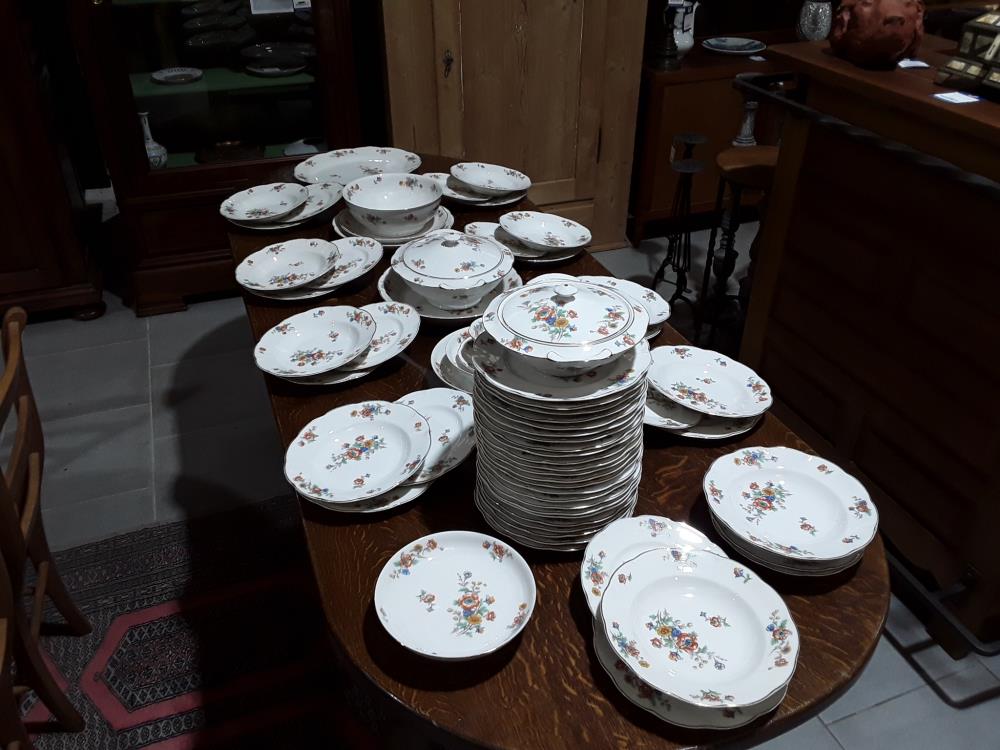 SERVICE PORCELAINE LIMOGES THÉODORE HAVILAND 12 COUVERTS 33 ASSIETTES PLATES 