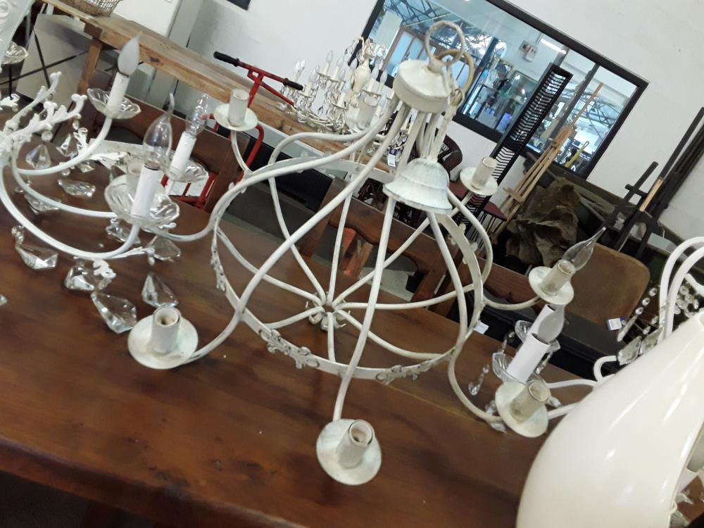 LUSTRE PATINÉ BEIGE METAL 