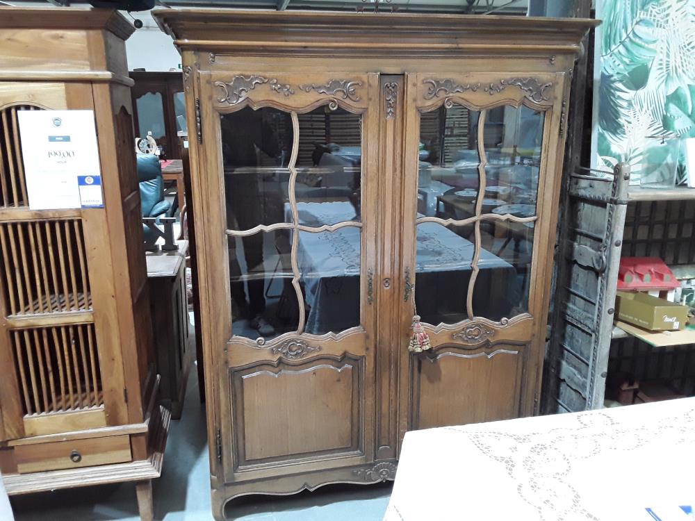 VITRINE BIBLIOTHÈQUE EN CHENE DE ST L XV