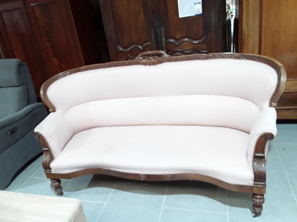 BANQUETTE DIRECTOIRE EN ACAJOU 