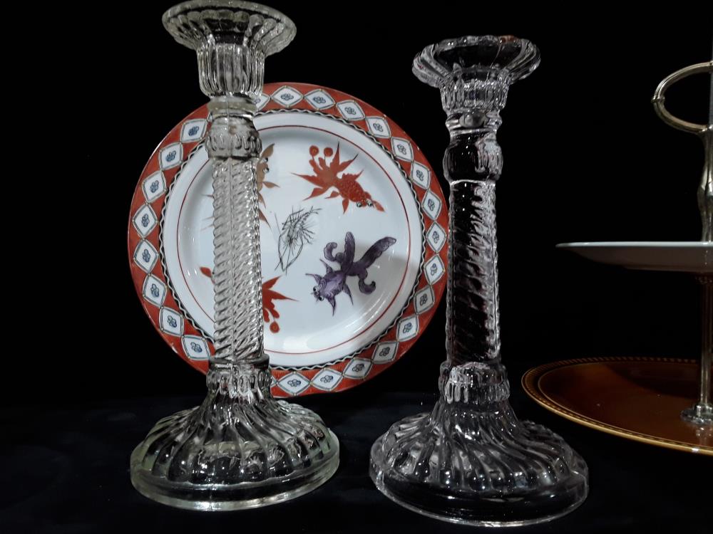 BOUGEOIR EN VERRE FIN 19ÈME 