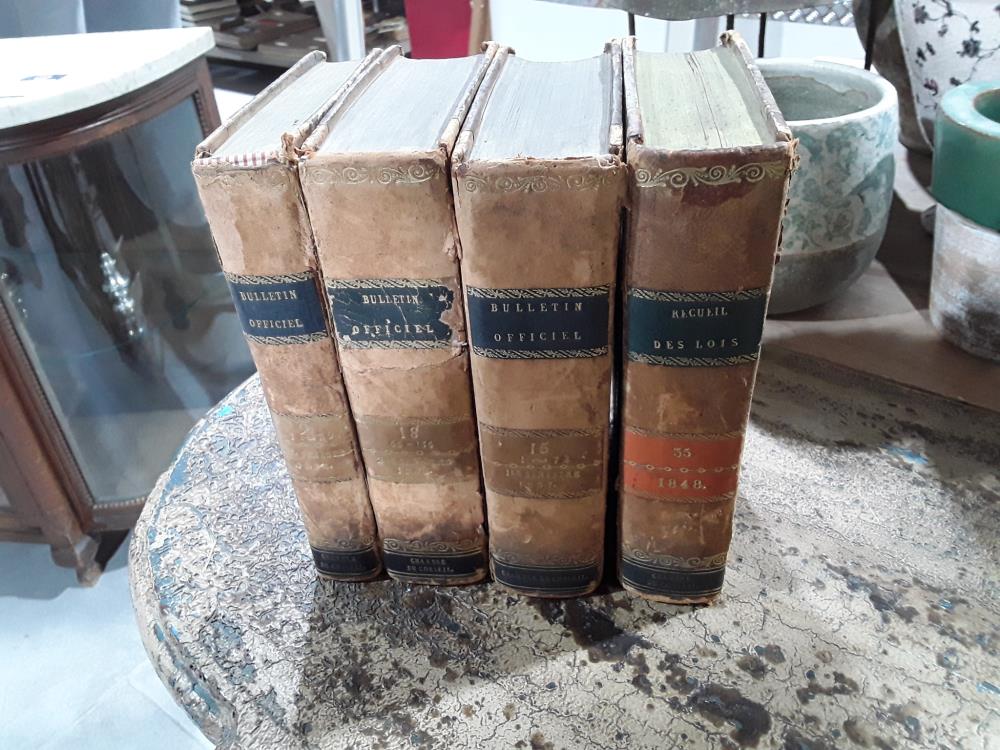 LIVRE BULLETIN OFFICIEL CHAMBRE DU CONSEIL 1834, 1837, 1838 1848