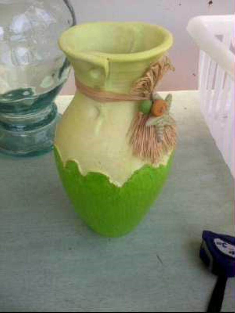 VASE DECO VERT ANIS