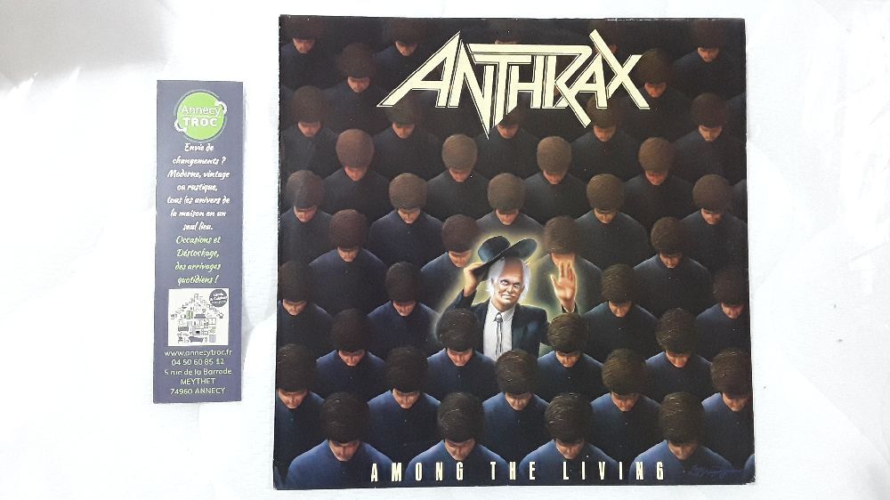 ANTHRAX AMONG THE LIVING ISLAND RECORDS 208 210 VINYLE LP