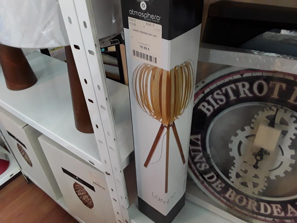 LAMPE TREPIED NAT H55