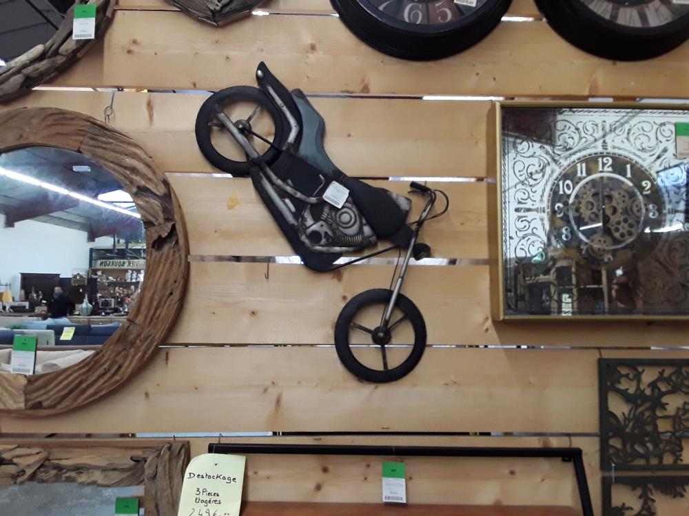 DECORATION MURALE METAL MOTO 