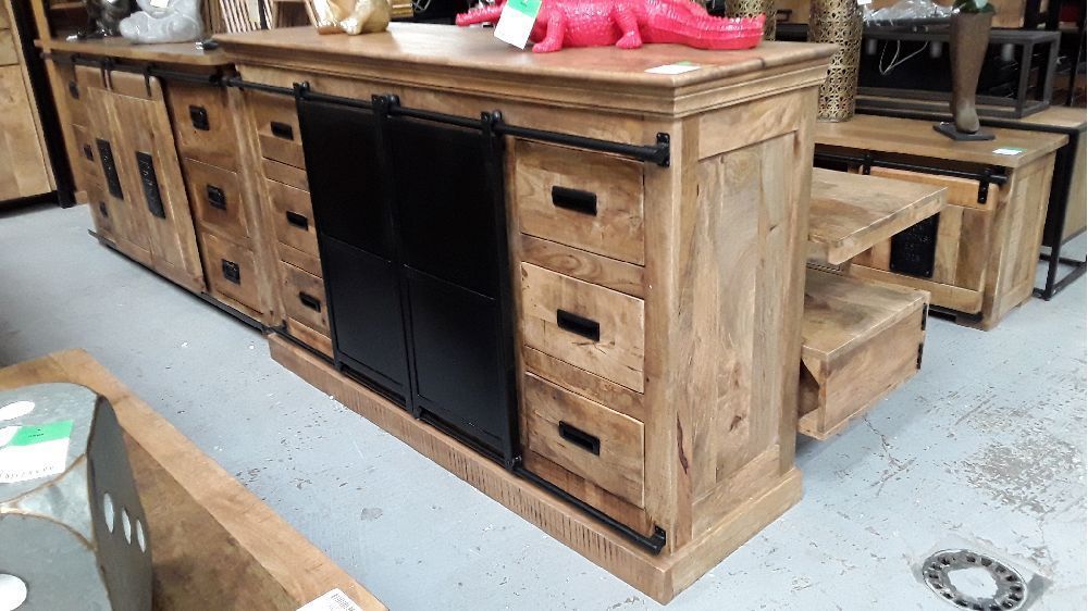ENFILADE MANGUIER ET PORTE COULISSANTE METAL  160 