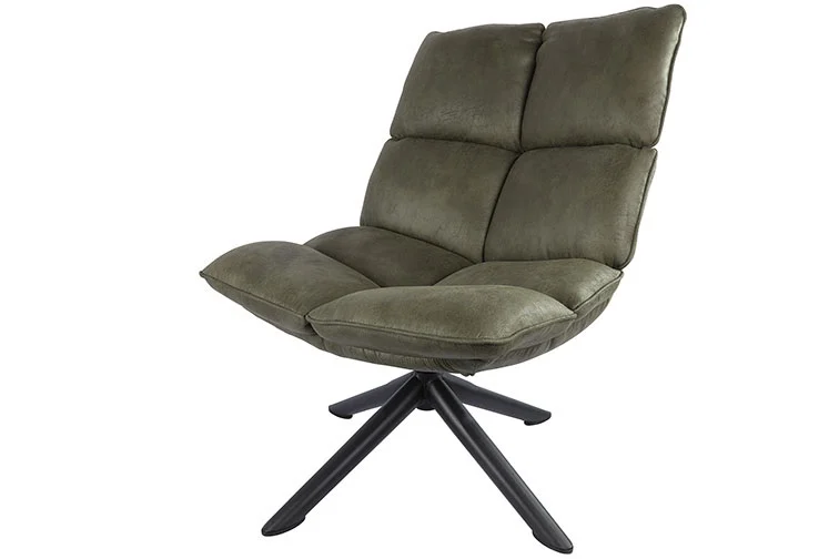 FAUTEUIL TOURNANT TISSU OLIVE 