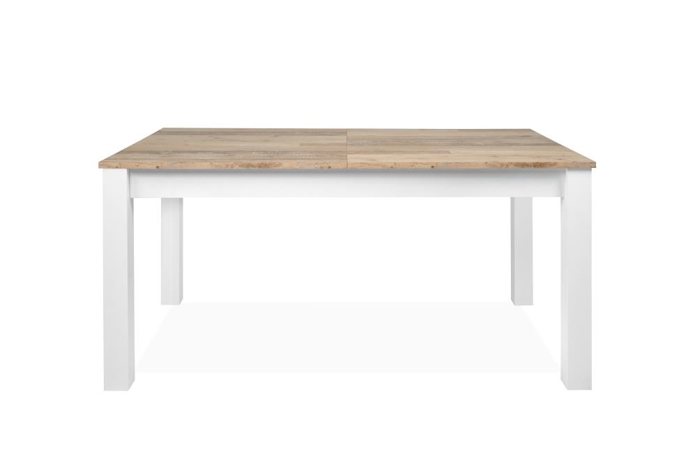 TABLE A ALLONGE  BLANC/OLD STYLE CLAIR 160/215