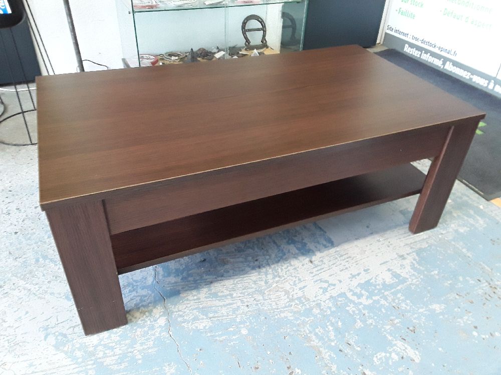TABLE BASSE WENGE REHAUSSABLE