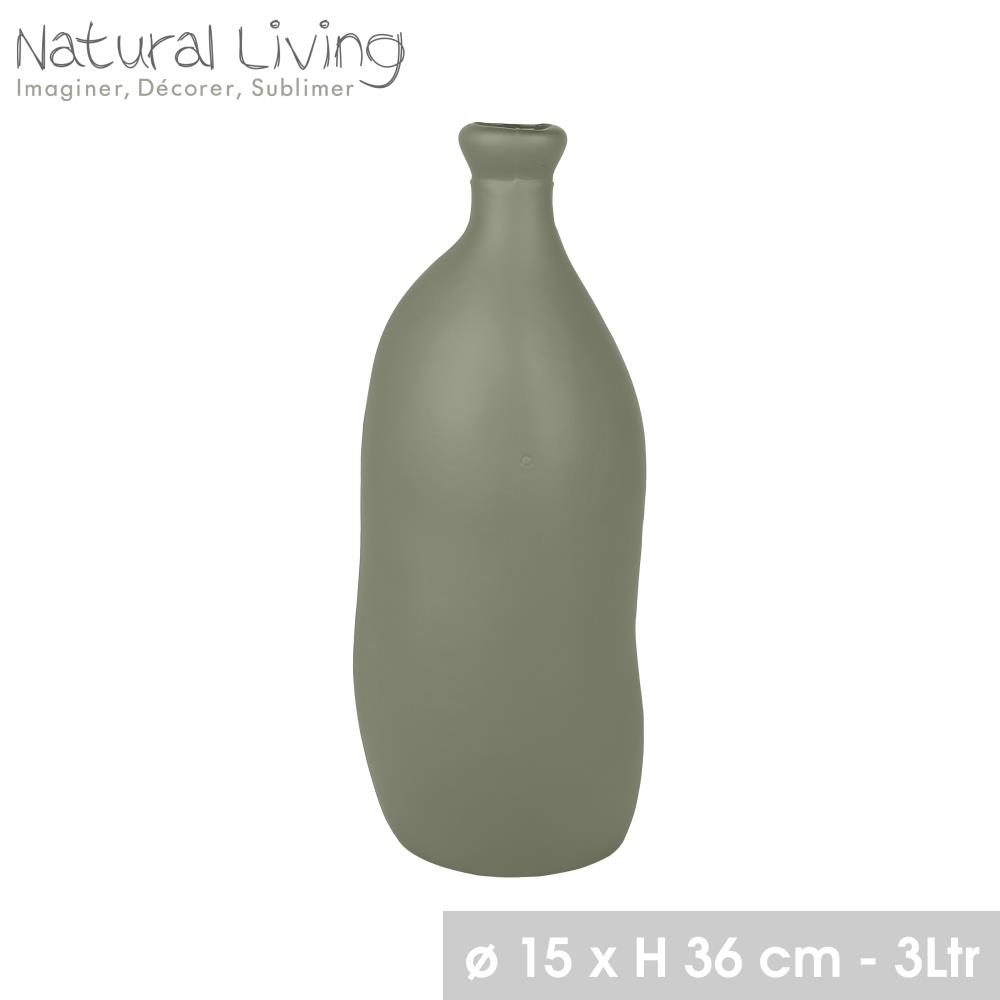 VASE LEA 10.5L TERRACOTTA/NEIGE/OLIVE 