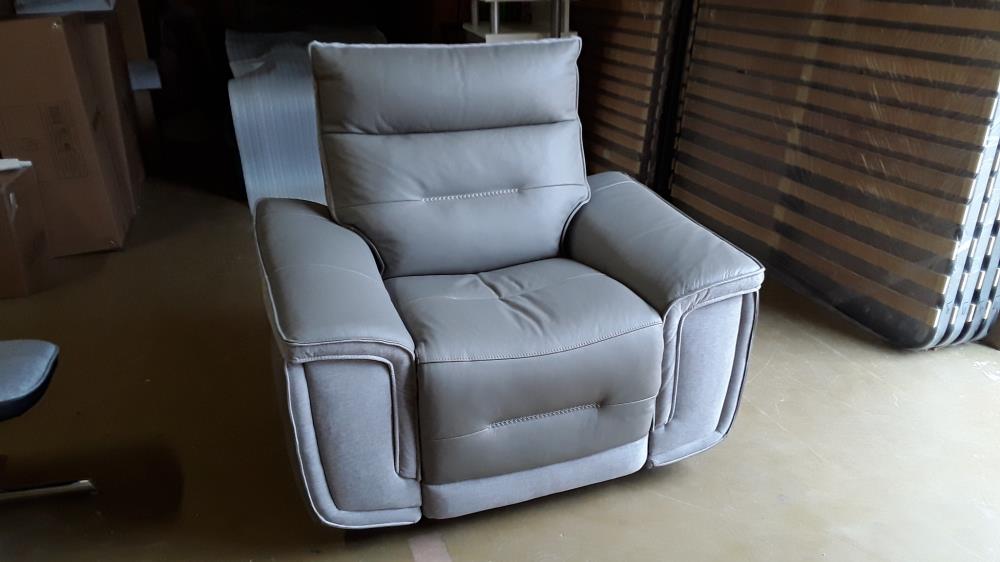 FAUTEUIL RELAX ELECTRIQUE CUIR TISSU